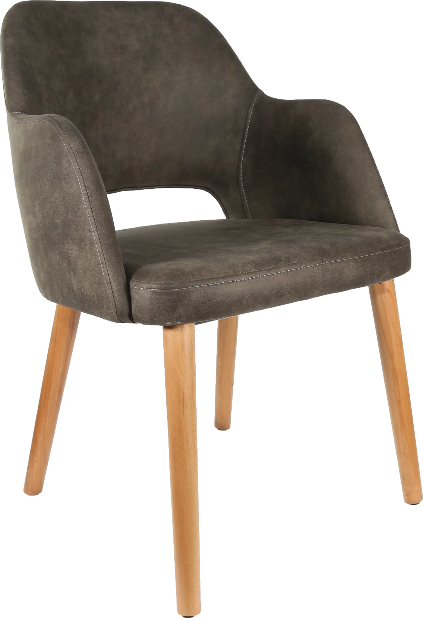 Durafurn Sorbet Chair Oak Charcoal Fabric | Office Furniture Designs