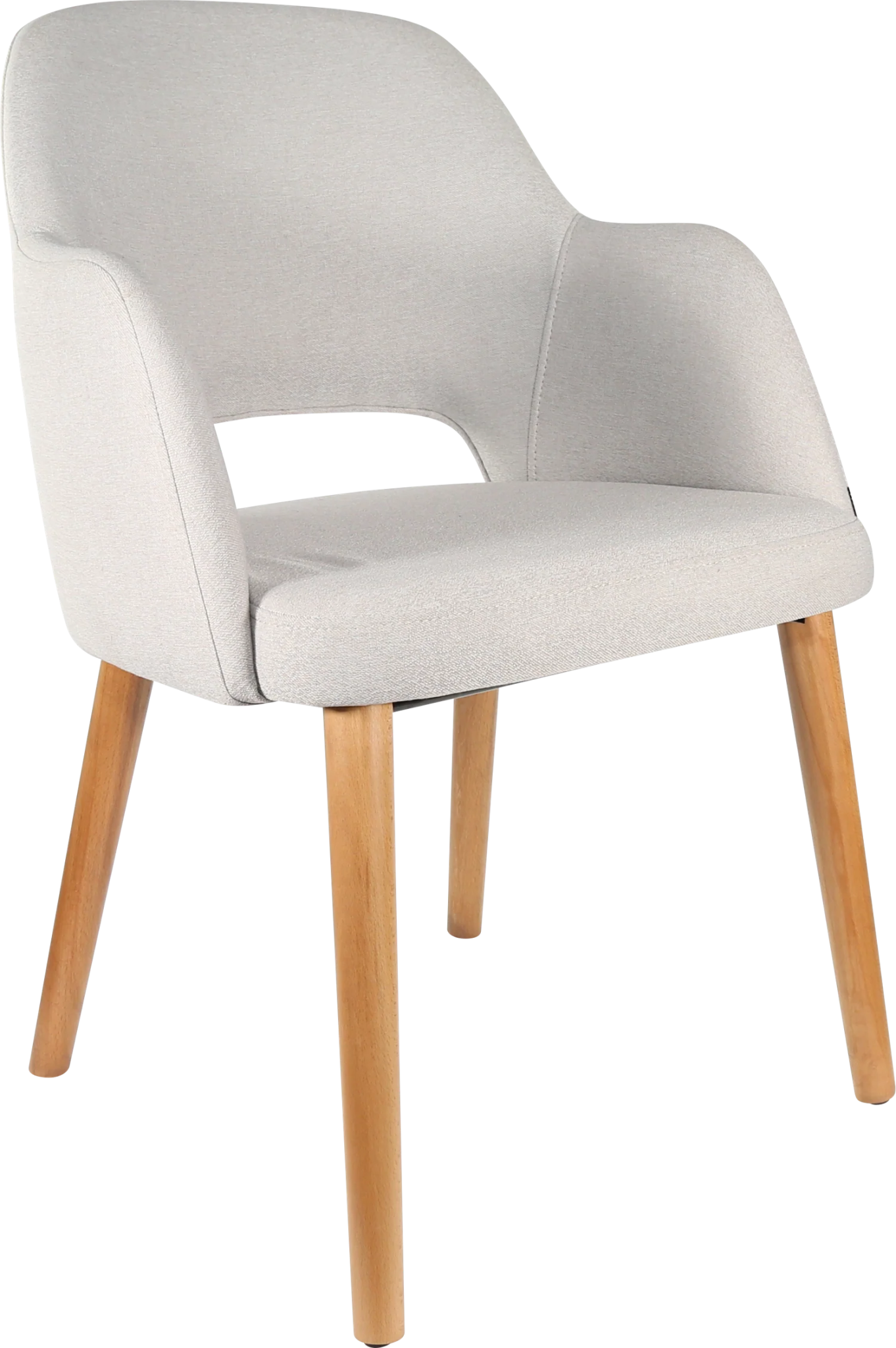 Durafurn Sorbet Chair Oak Light Grey Fabric | Office Furniture Designs