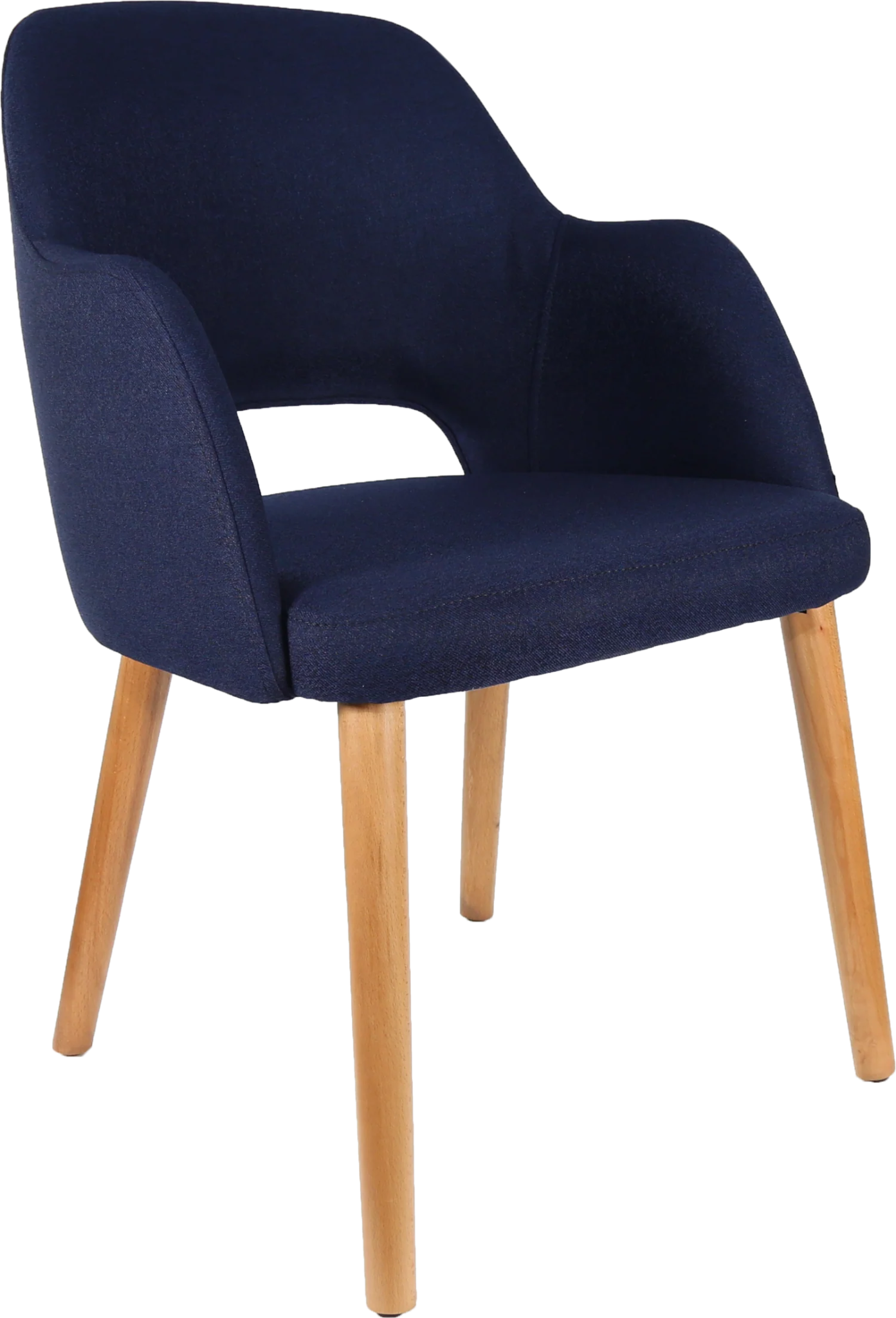 Durafurn Sorbet Chair Oak Navy Fabric | Office Furniture Designs
