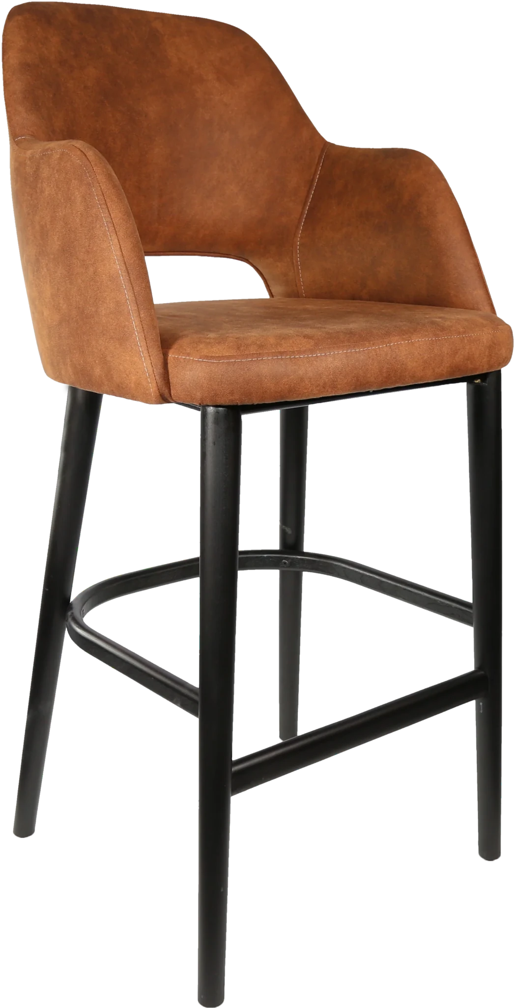 Durafurn Sorbet Stool Black Tan Fabric | Office Furniture Designs