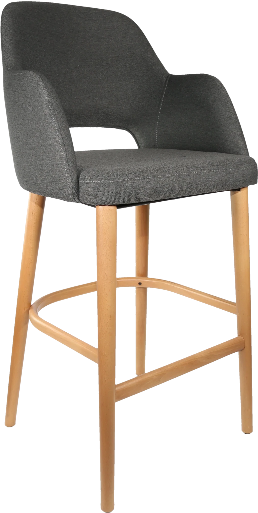 Durafurn Sorbet Stool Trojan Oak Anthracite Fabric | Office Furniture Designs