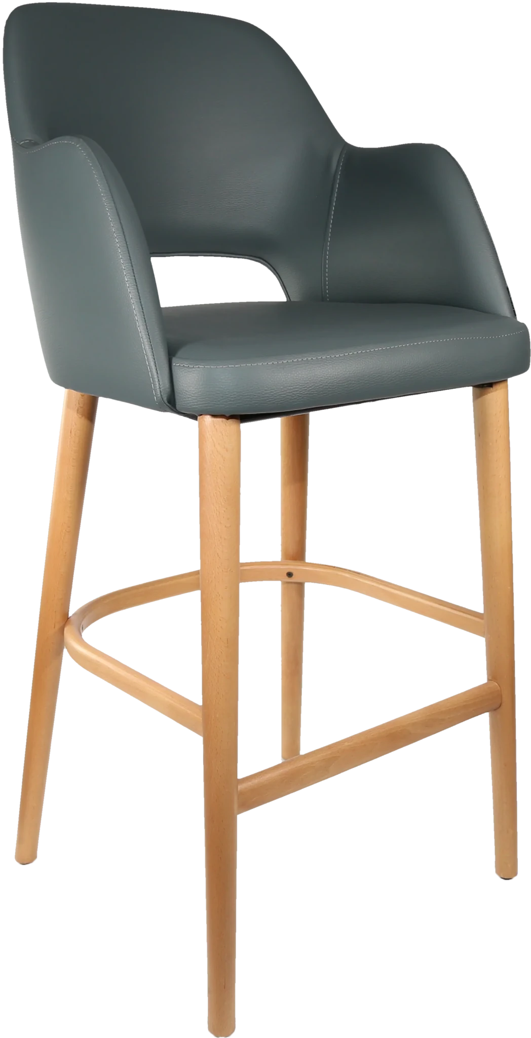 Durafurn Sorbet Stool Trojan Oak Anthracite Vinyl | Office Furniture Designs
