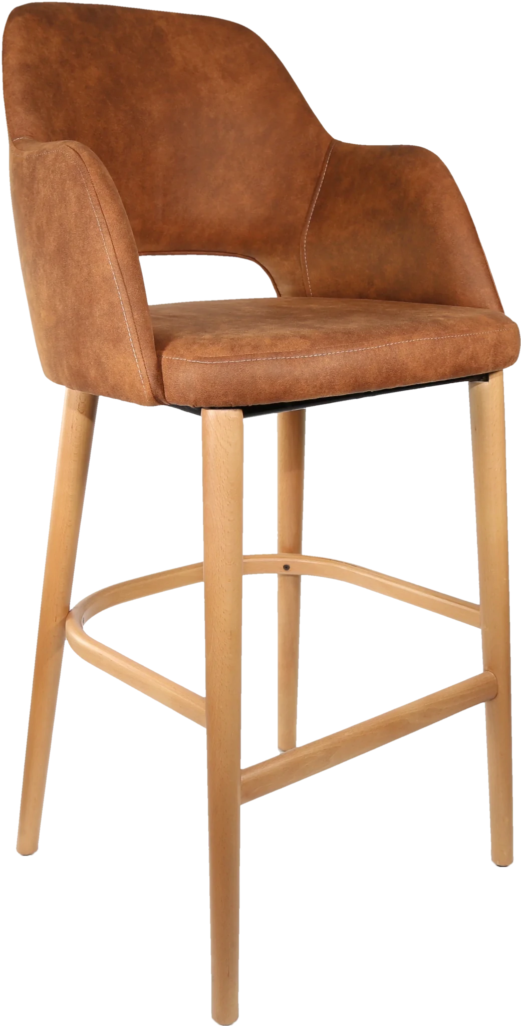 Durafurn Sorbet Stool Trojan Oak Tan Fabric | Office Furniture Designs