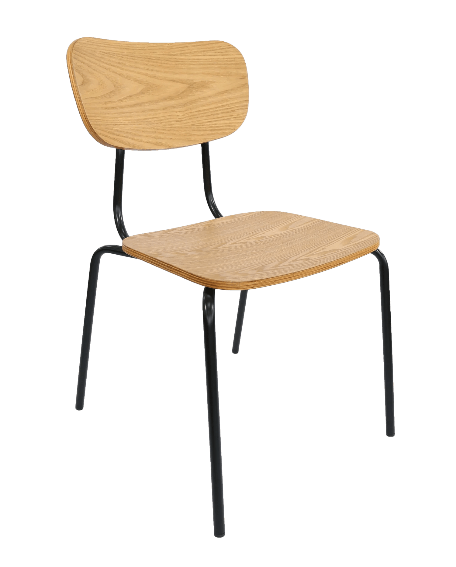 Durafurn Tiramisu Chair Black Frame Oak Ply | Office Furniture Designs