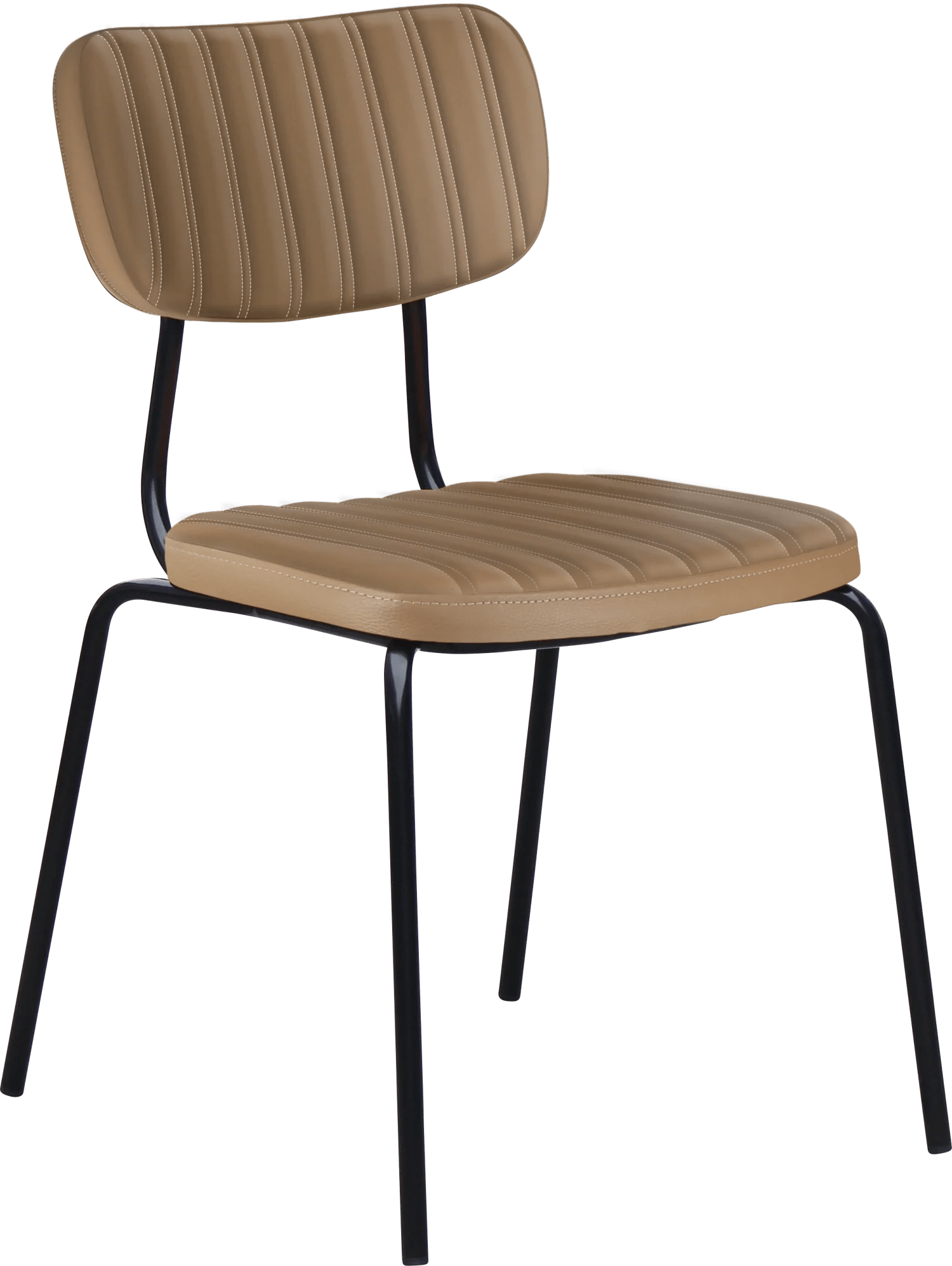 Durafurn Tiramisu Chair Black Frame Taupe Vinyl | Office Furniture Designs