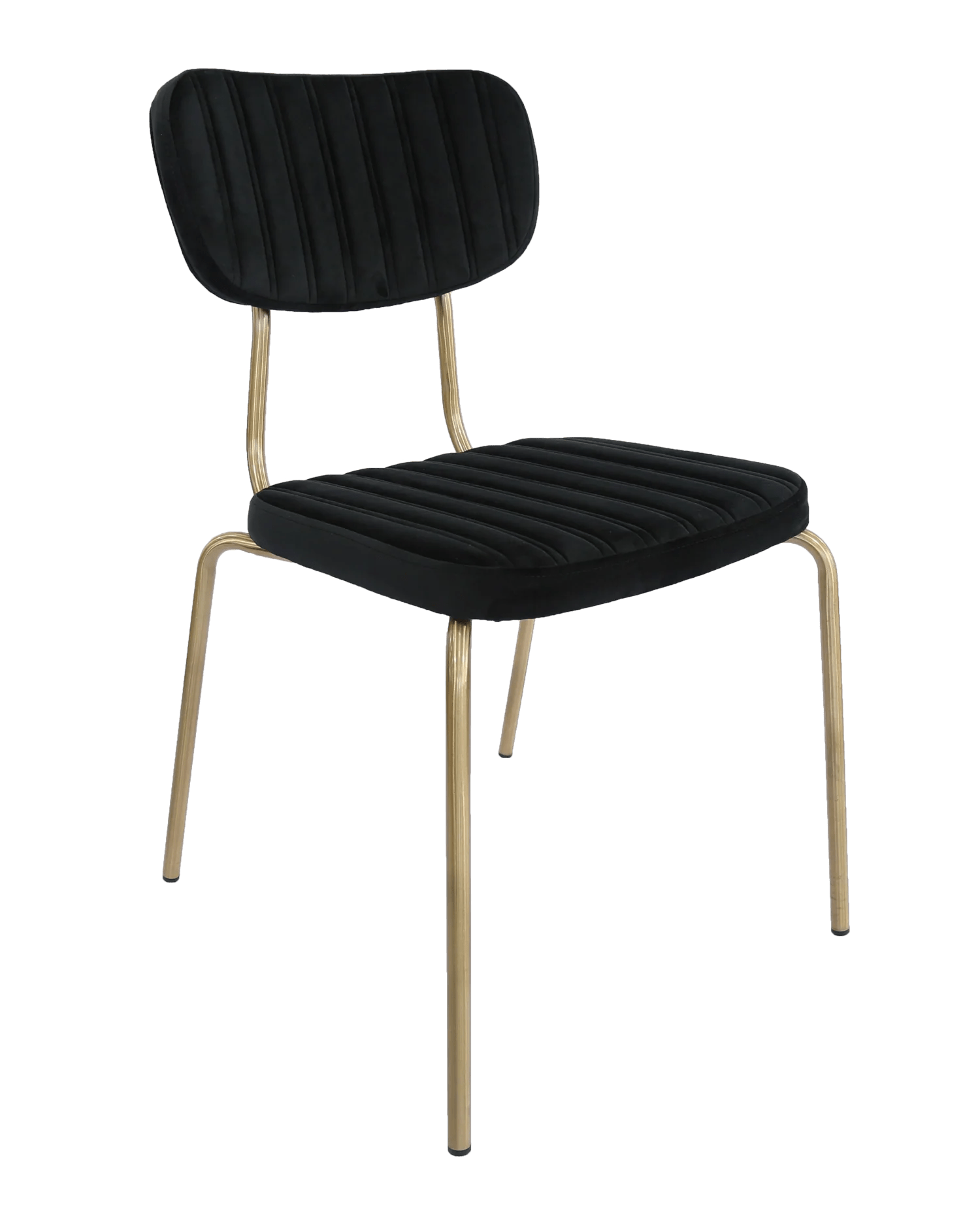 Durafurn Tiramisu Chair Brass Frame Black Velvet | Office Furniture Designs