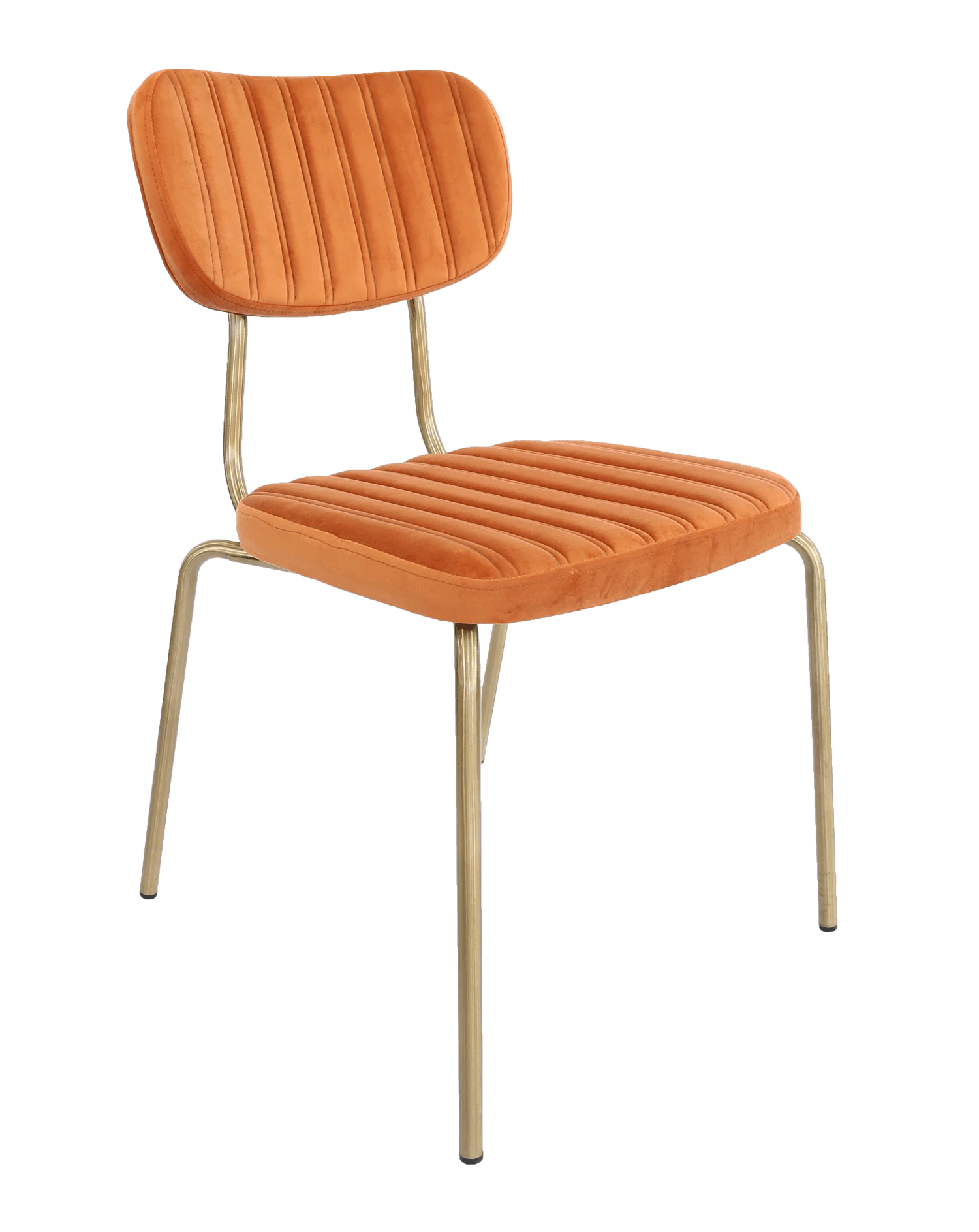 Durafurn Tiramisu Chair Brass Frame Burnt Orange Velvet | Office Furniture Designs