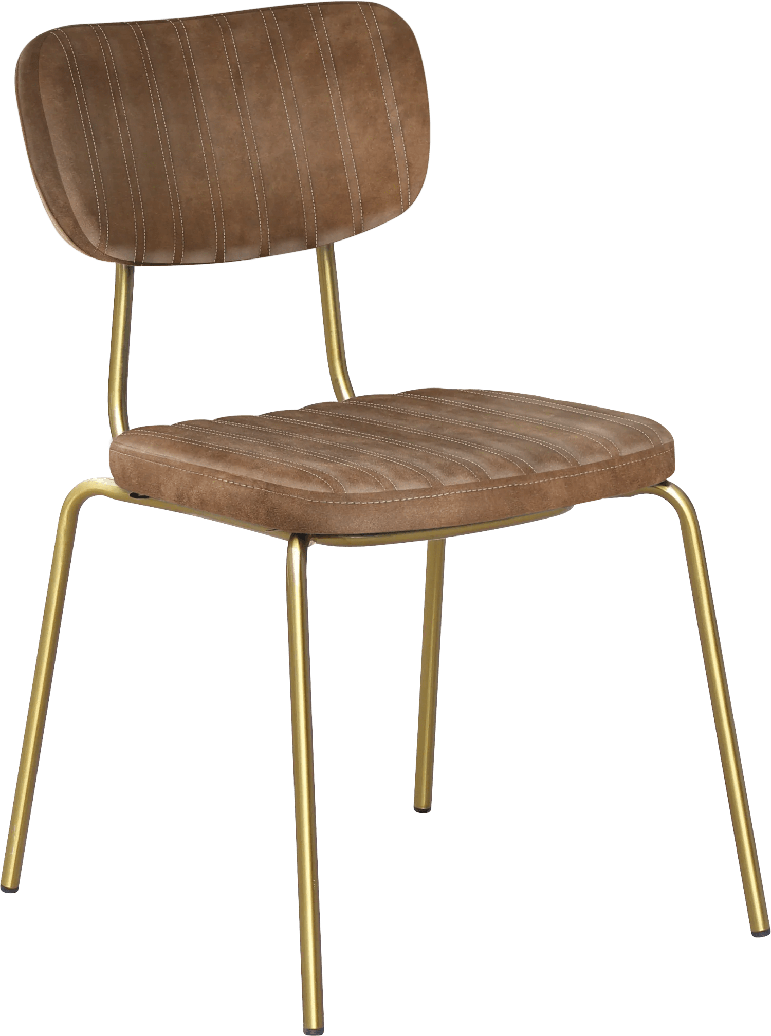 Durafurn Tiramisu Chair Brass Frame Mocha Fabric | Office Furniture Designs