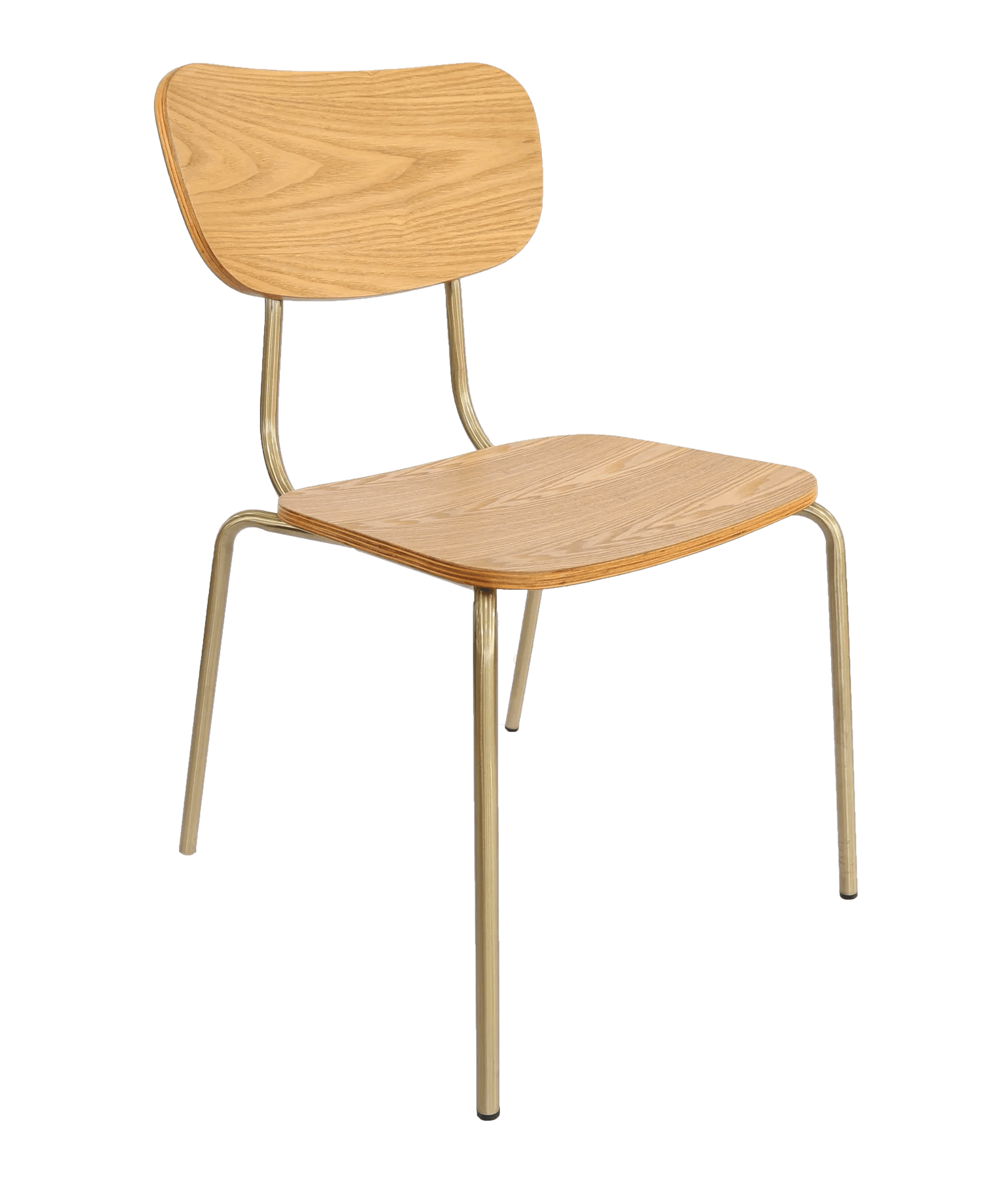 Durafurn Tiramisu Chair Brass Frame Oak Ply | Office Furniture Designs