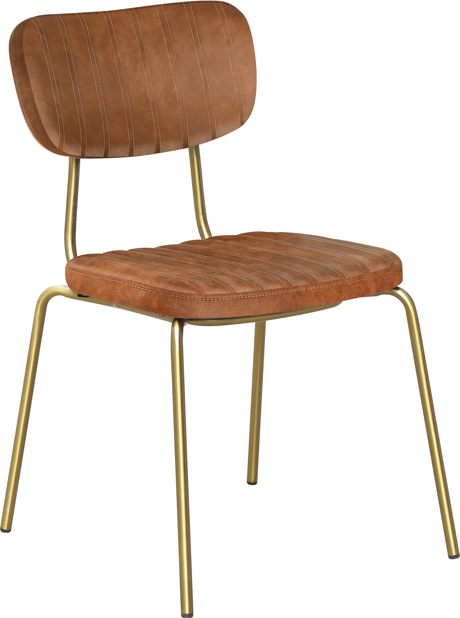 Durafurn Tiramisu Chair Brass Frame Tan Fabric | Office Furniture Designs