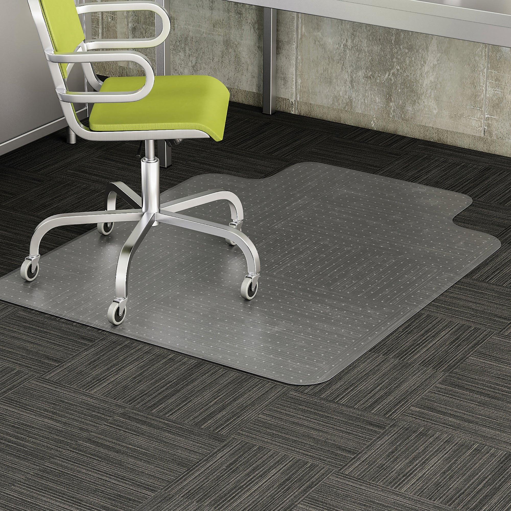 Duramat Chair Mat Notched Based For Low Pile Carpet Clear 90 x 120cm | Office Furniture Designs