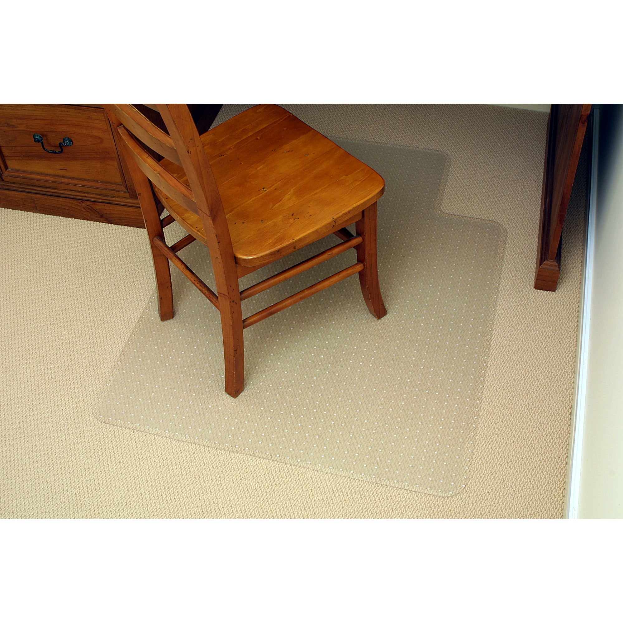 Economy Chair Mat Notched Based for Low Pile Carpet Clear 90 x 120cm | Office Furniture Designs