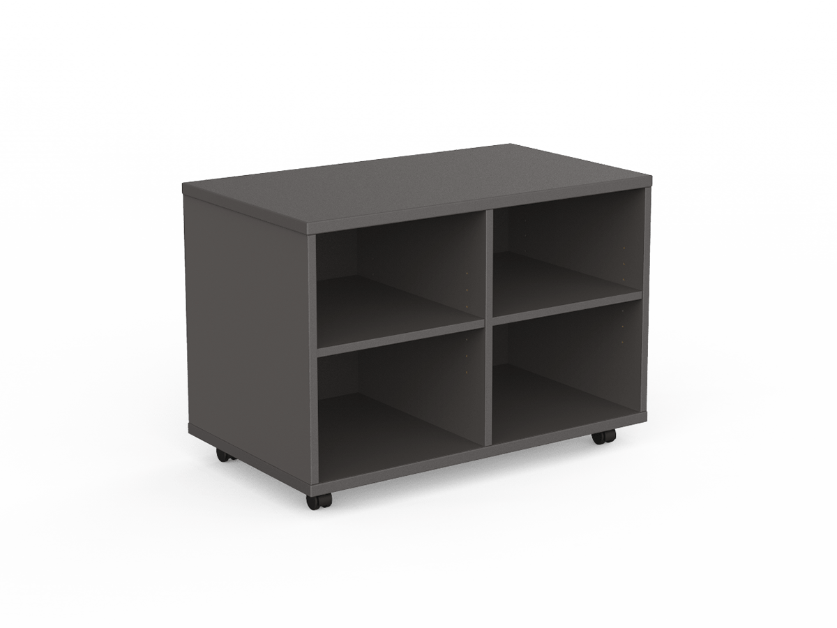 EkoSystem Mobile Bookcase Caddy Unit Charcoal | Office Furniture Designs