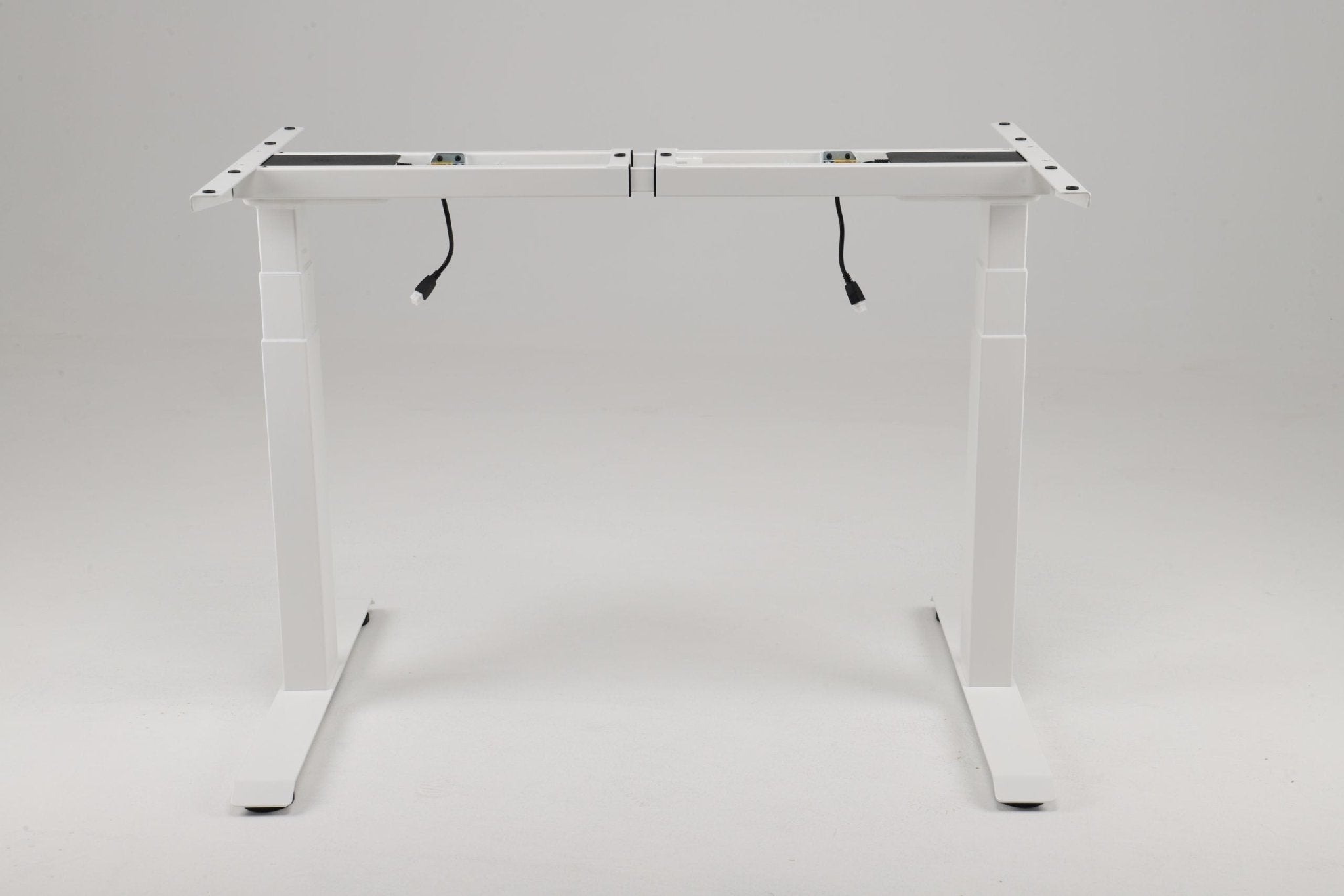 Electric Desk Frame with Twin Motors White White | Office Furniture Designs