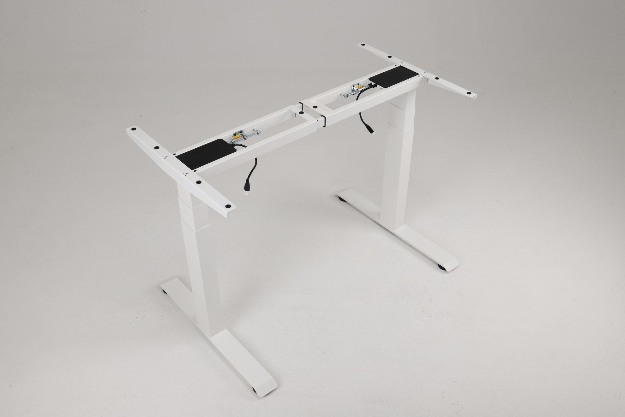 Electric Desk Frame with Twin Motors White White | Office Furniture Designs