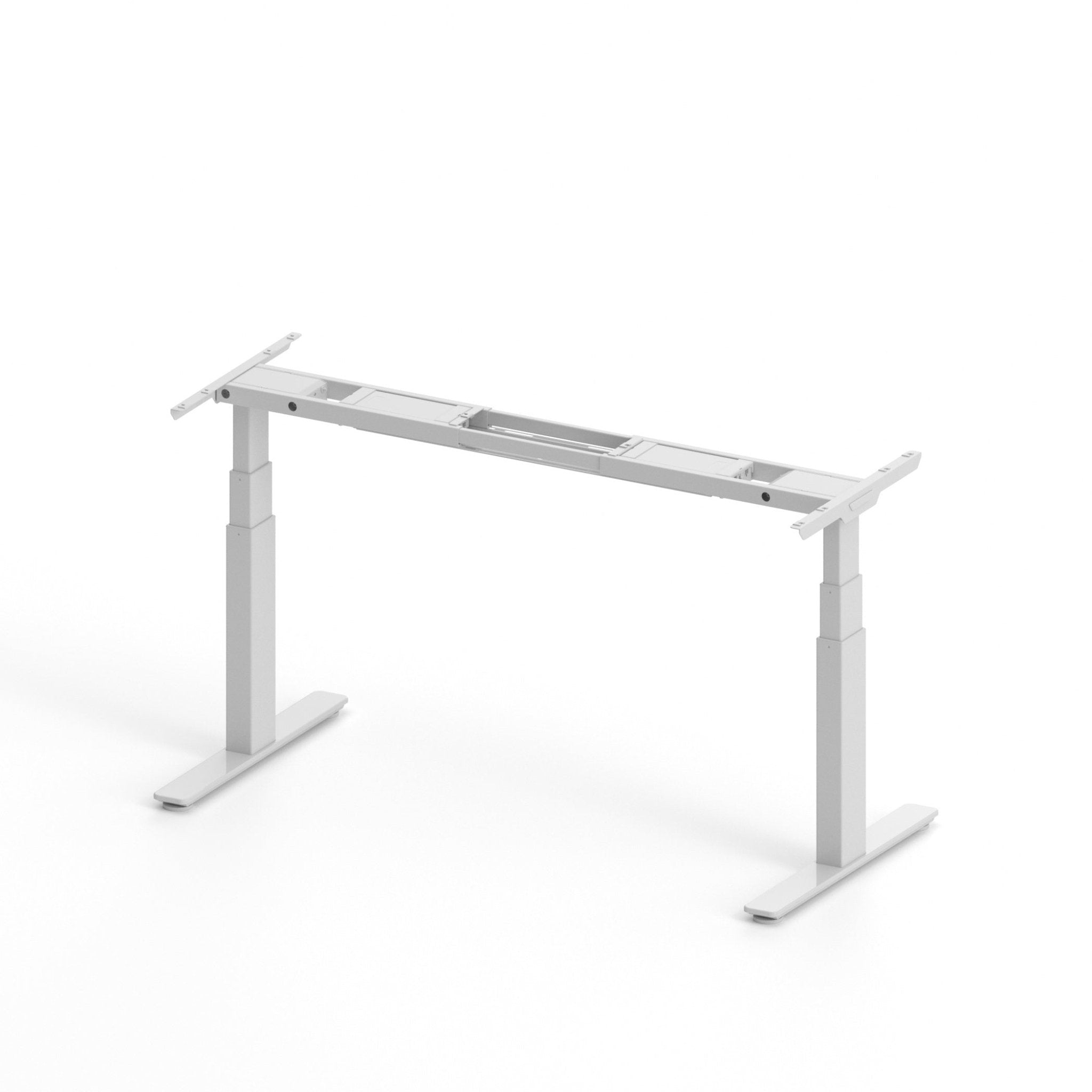Electric Desk Frame with Twin Motors White White | Office Furniture Designs
