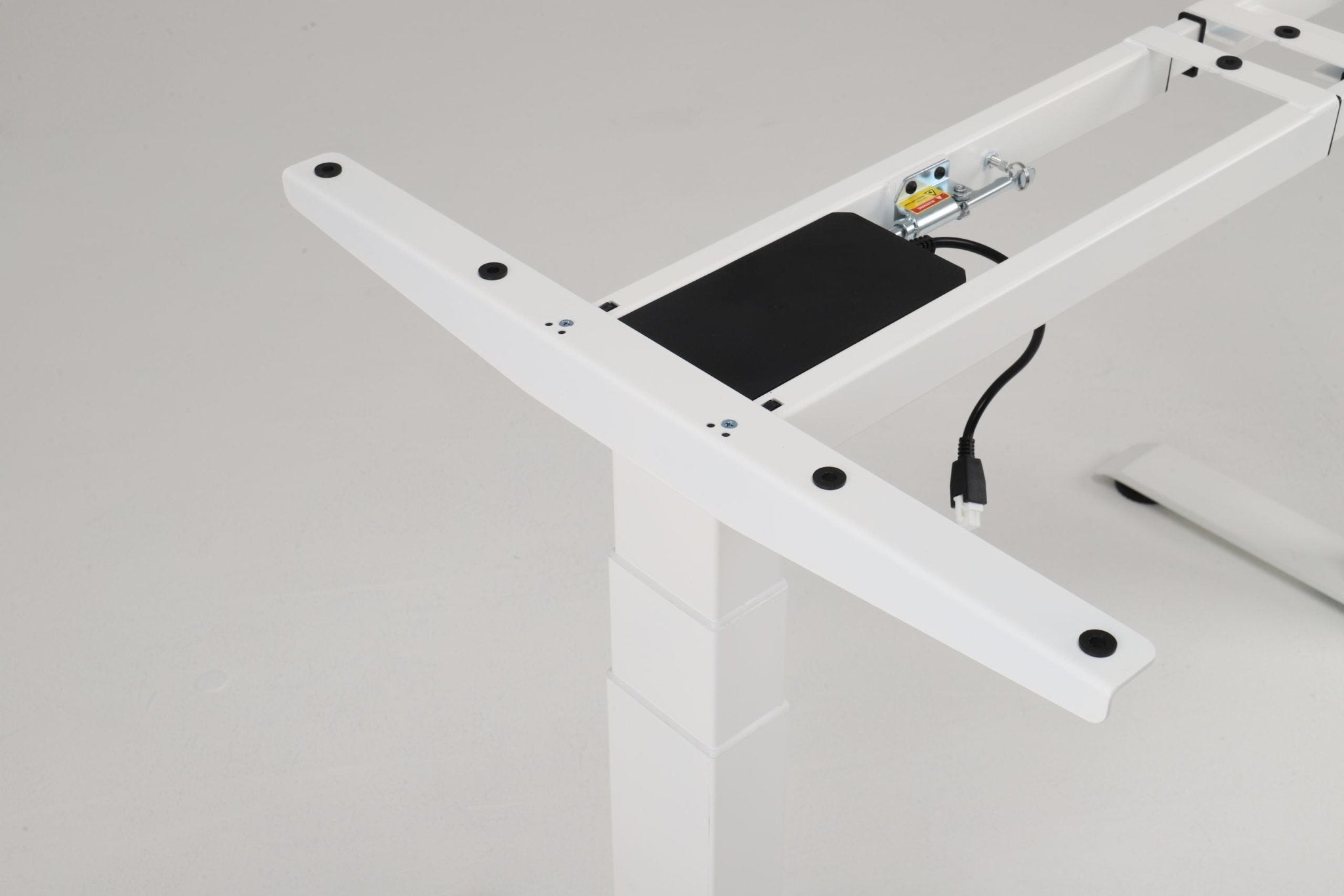 Electric Desk Frame with Twin Motors White White | Office Furniture Designs