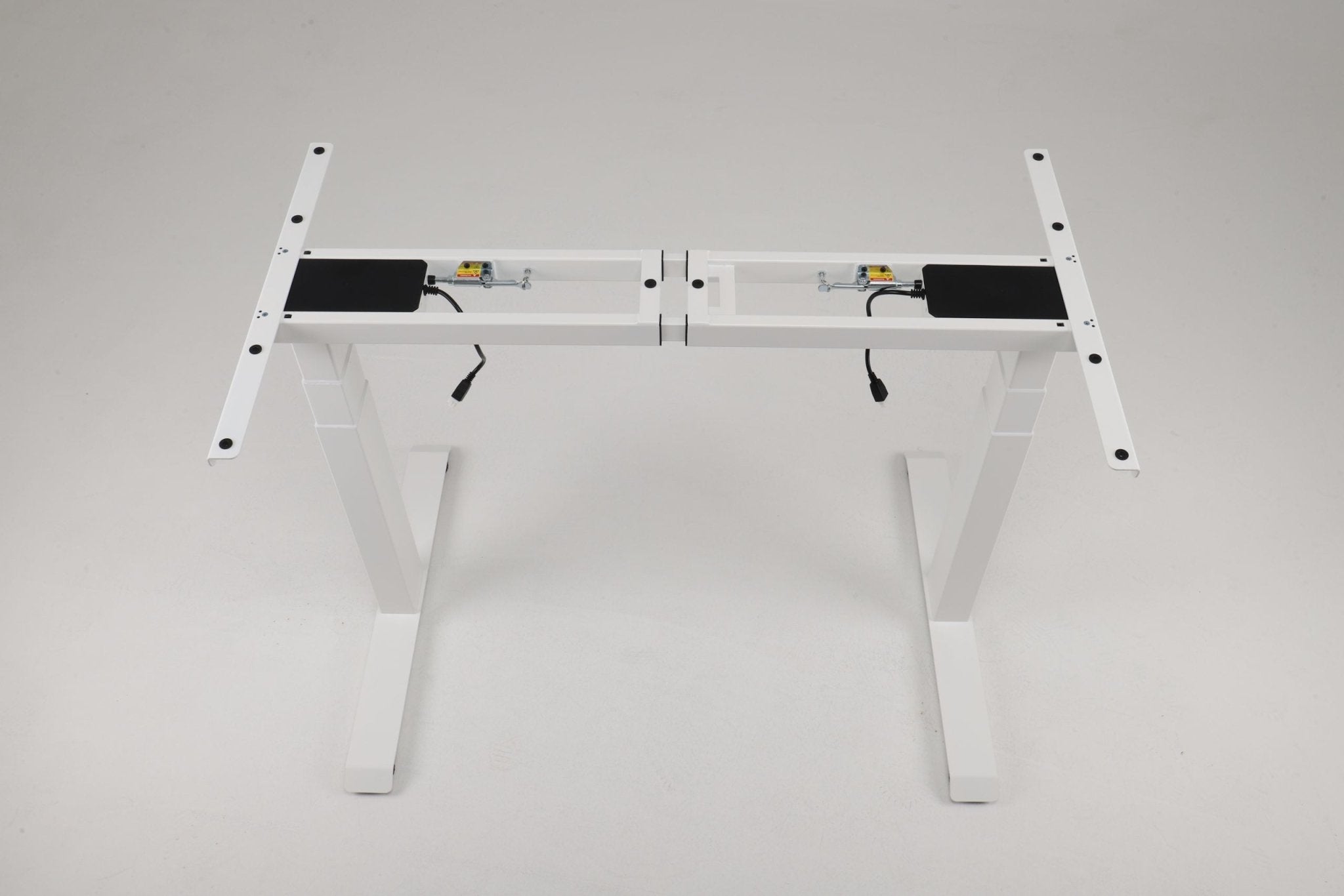 Electric Desk Frame with Twin Motors White White | Office Furniture Designs
