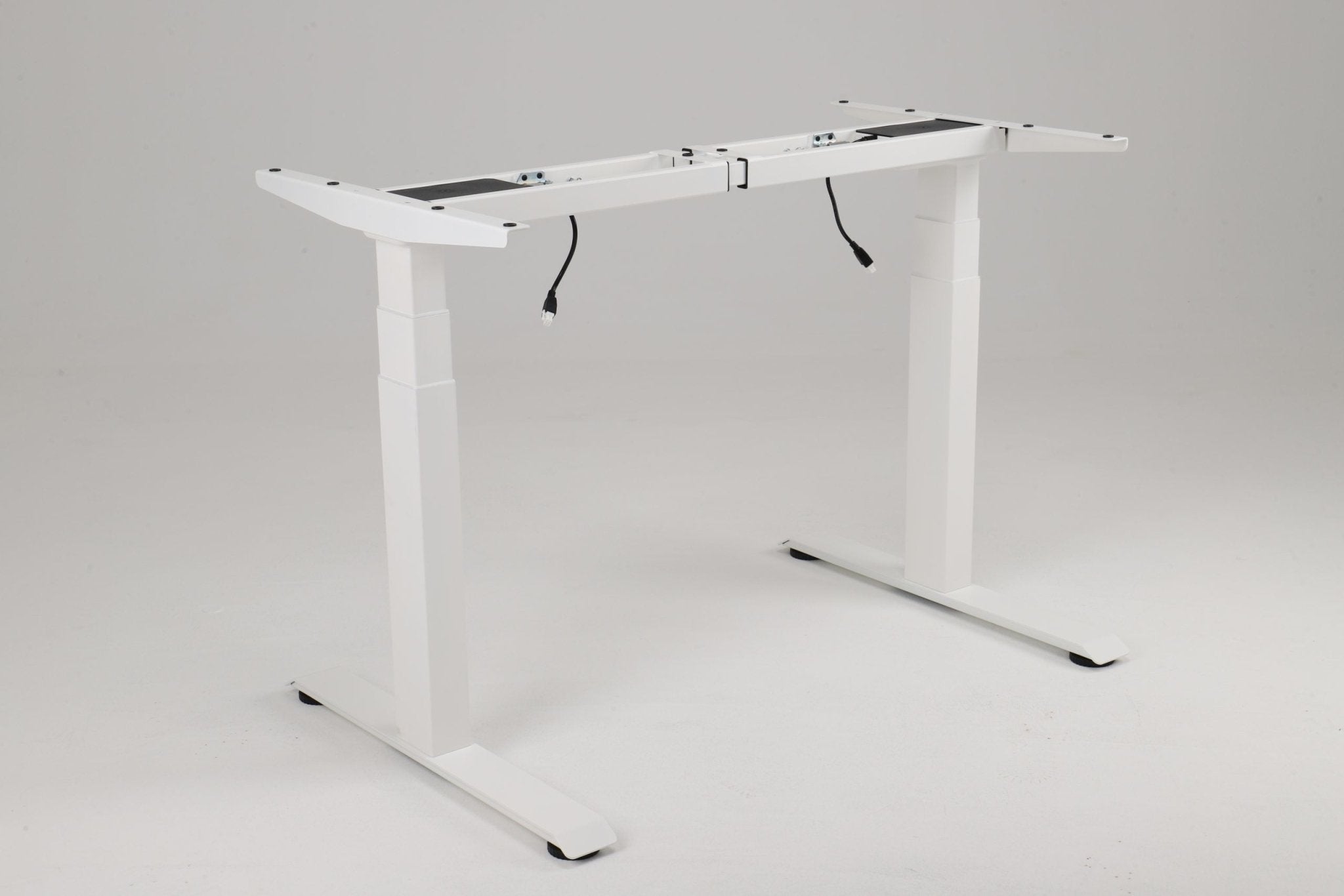 Electric Desk Frame with Twin Motors White White | Office Furniture Designs