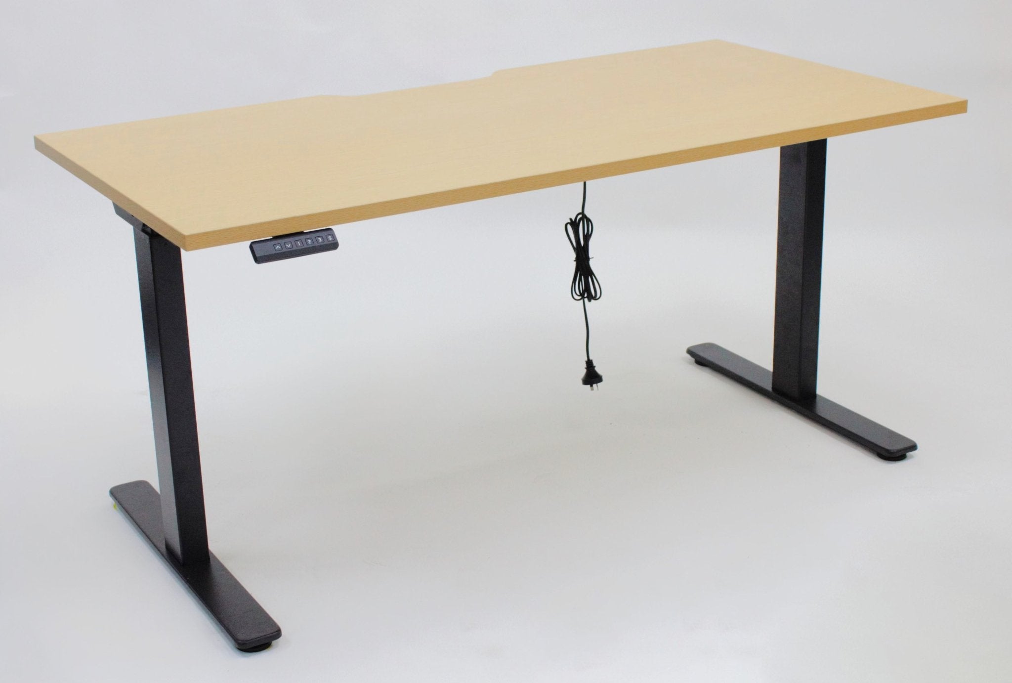 ELEV8 Electric Sit To Stand Desk 1500W × 760 - 1160H × 750D mm Oak Black | Office Furniture Designs