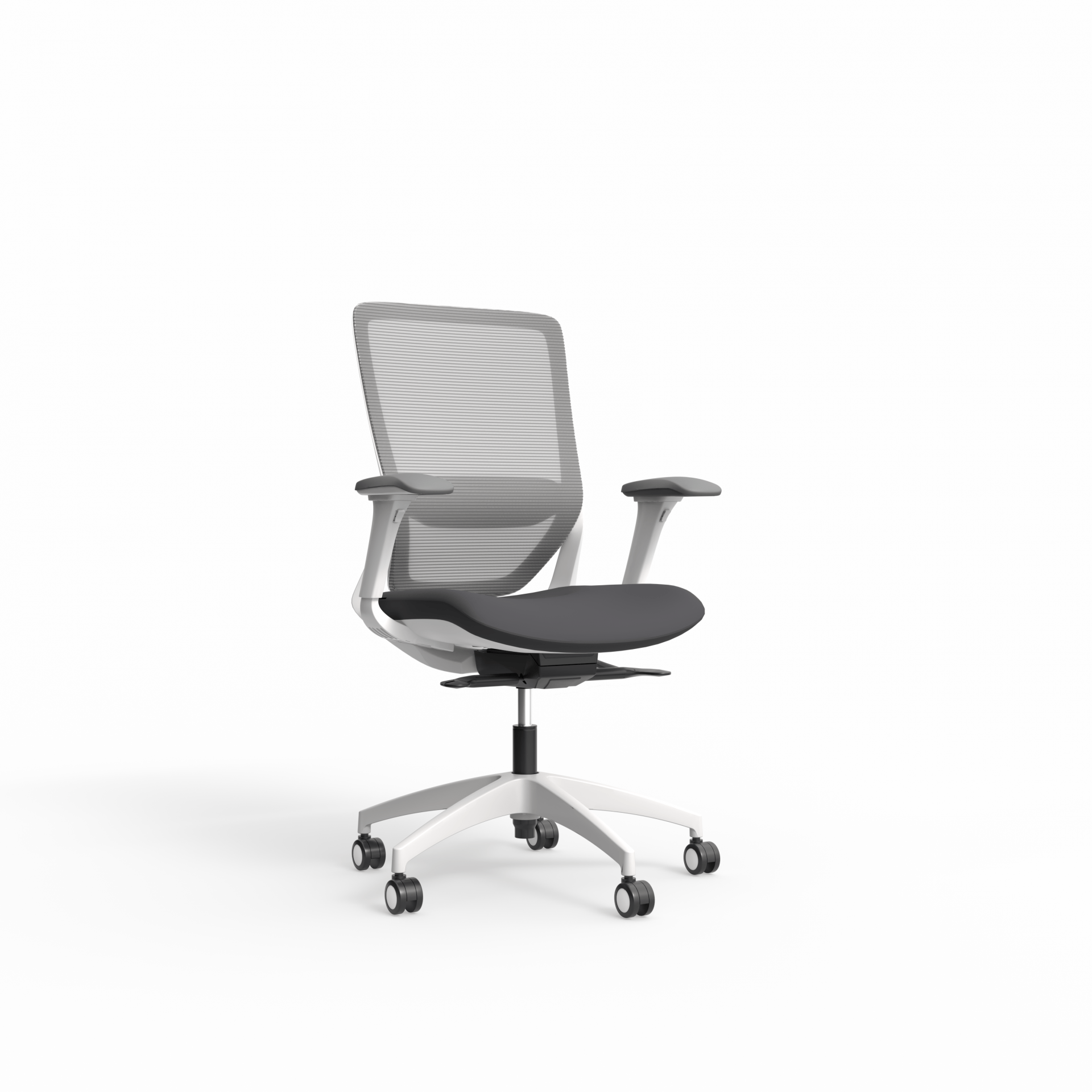 Engage Task Chair Base + Arms White | Office Furniture Designs