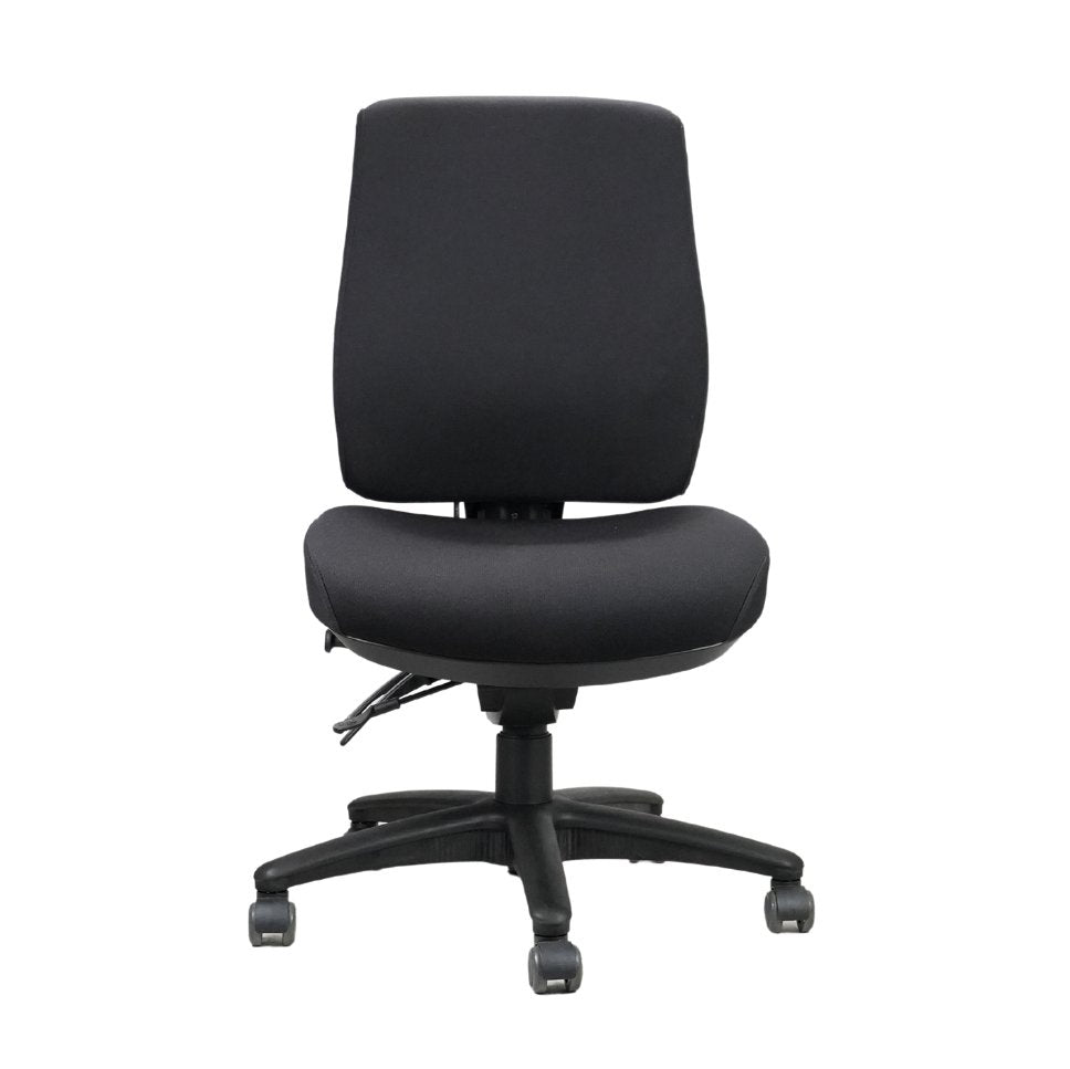 Ergo Chair Black Medium Back Midi Operator Black | Office Furniture Designs