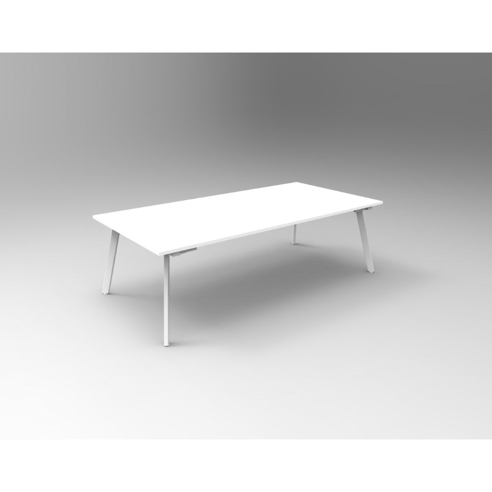Eternity Meeting Table White & White 2100W x 750D x 730H | Office Furniture Designs