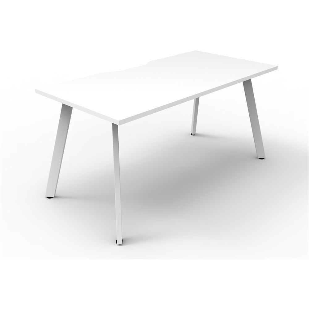 Eternity Workstation Single Sided 1200W x 750D x 730H White & White | Office Furniture Designs