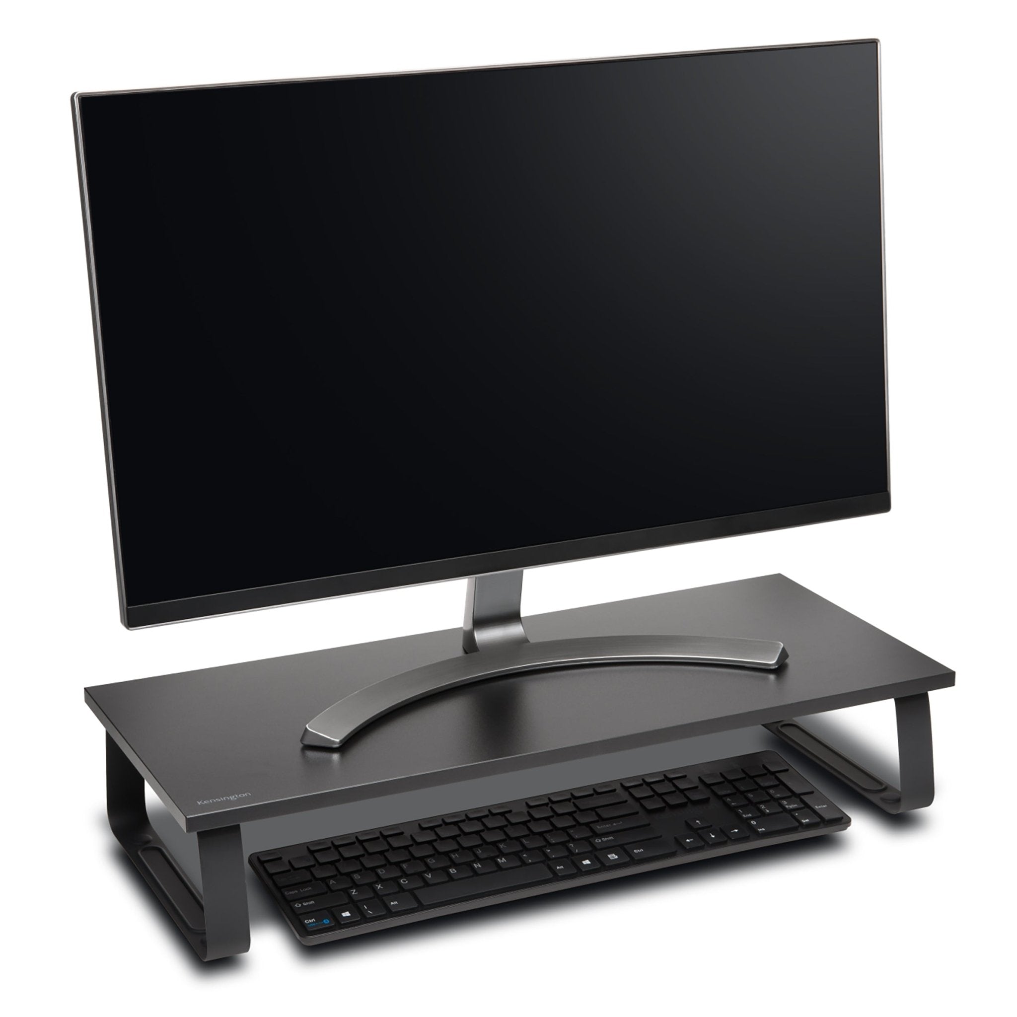 Extra Wide Monitor Riser Black | Office Furniture Designs