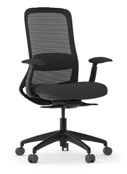 Flow Task Chair Chair + Arms Black | Office Furniture Designs