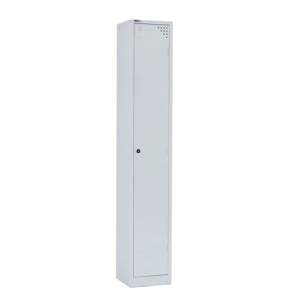 Go Locker 1 Door Silver & Grey 380W x 455D x 1830H | Office Furniture Designs