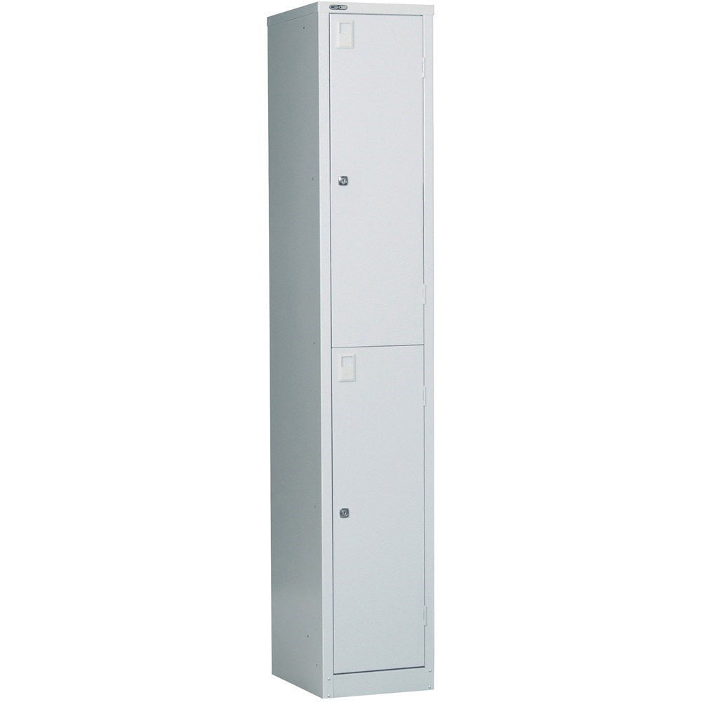 Go Locker 305W x 455D x 1830mmH Silver Grey 305W x 455D x 1830H 2 Door Silver & Grey | Office Furniture Designs