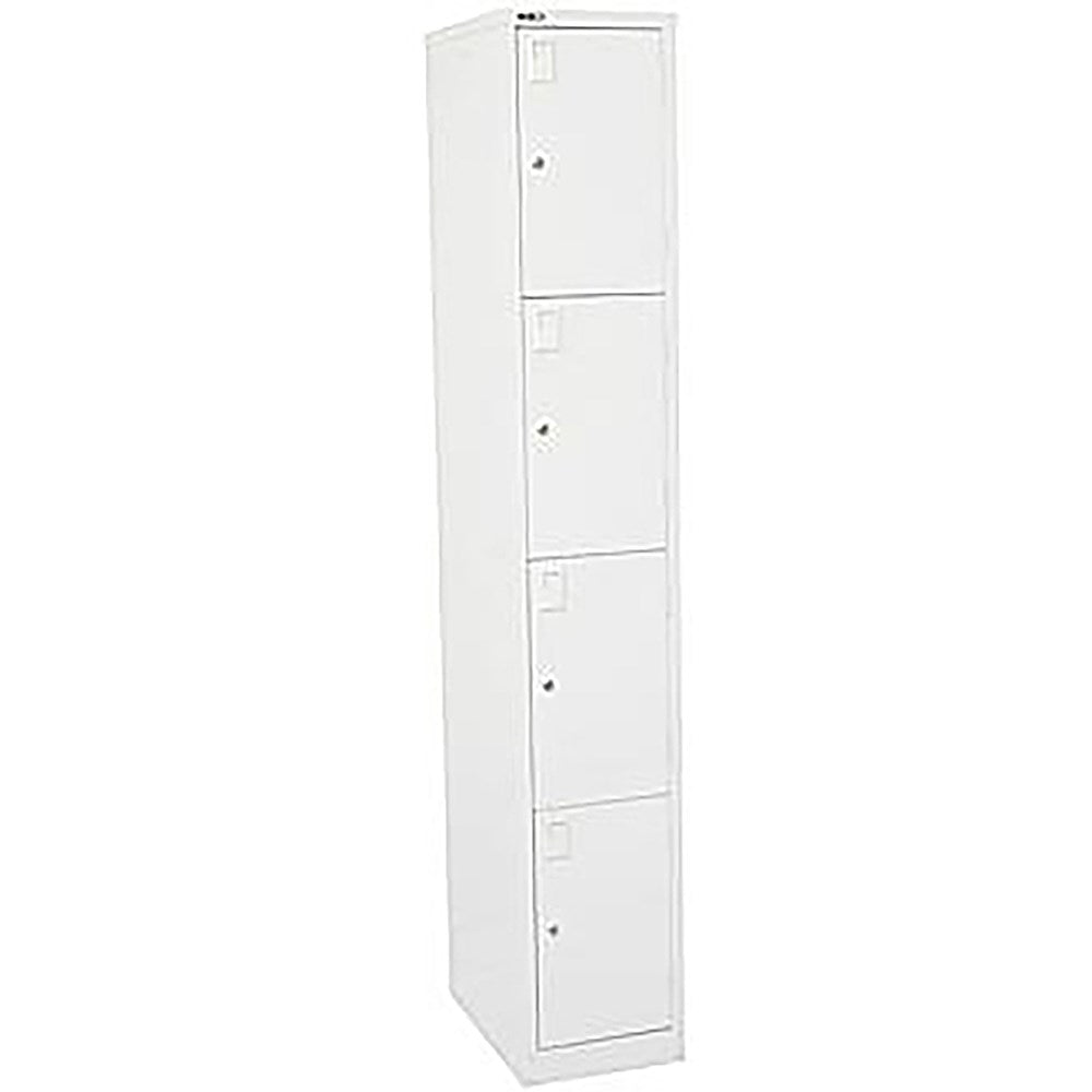 Go Locker 4 Door White 305W x 455D x 1830H | Office Furniture Designs