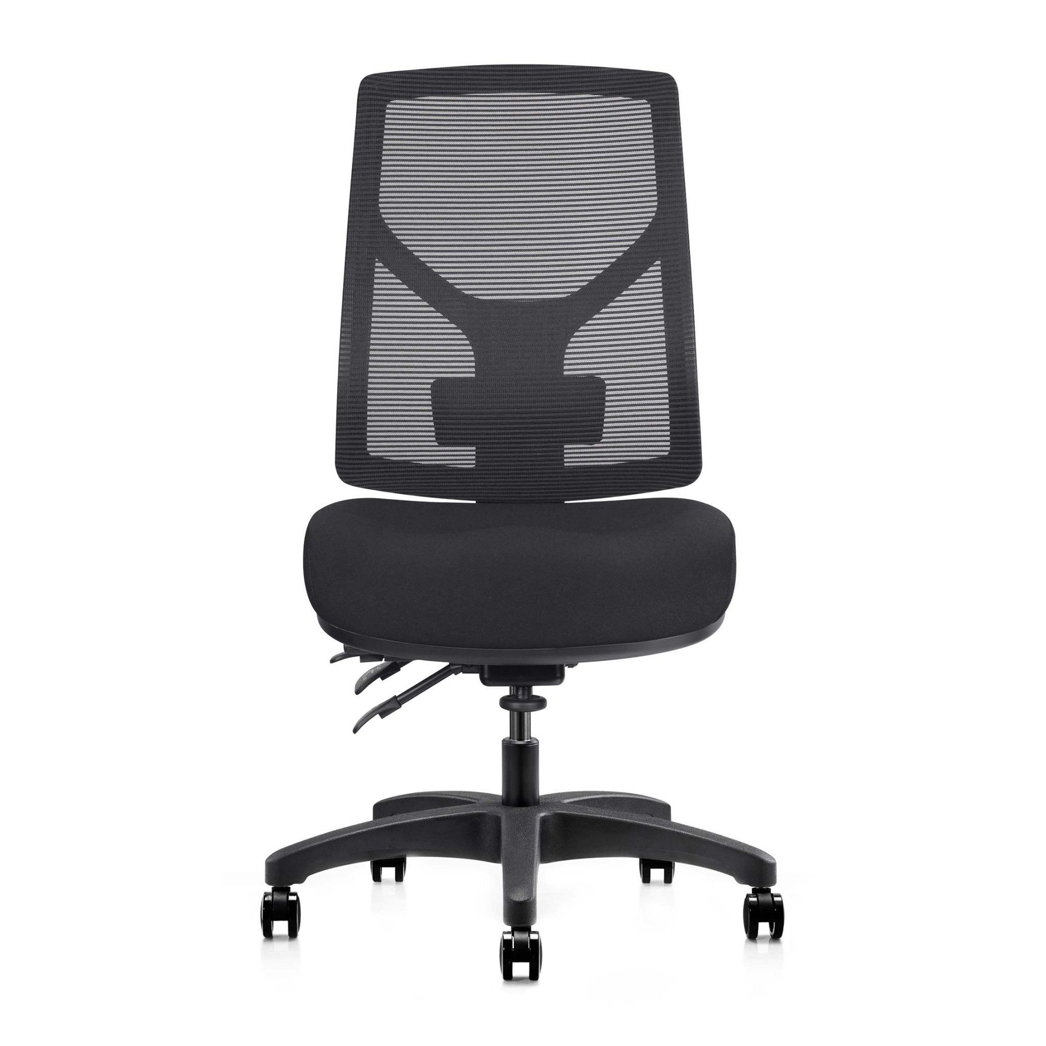 Gust Ergonomic Heavy Duty Chair High Mesh Back Fabric Seat Black | Office Furniture Designs