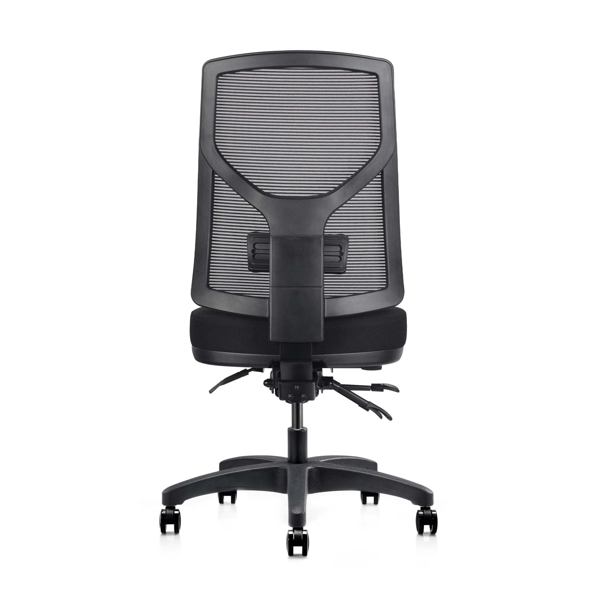 Gust Ergonomic Heavy Duty Chair High Mesh Back Fabric Seat Black | Office Furniture Designs
