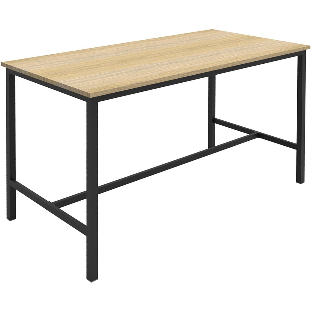 High Bar Table 1800W x 900D x 1050mmH 1800W x 900D x 1050H Black & Oak | Office Furniture Designs