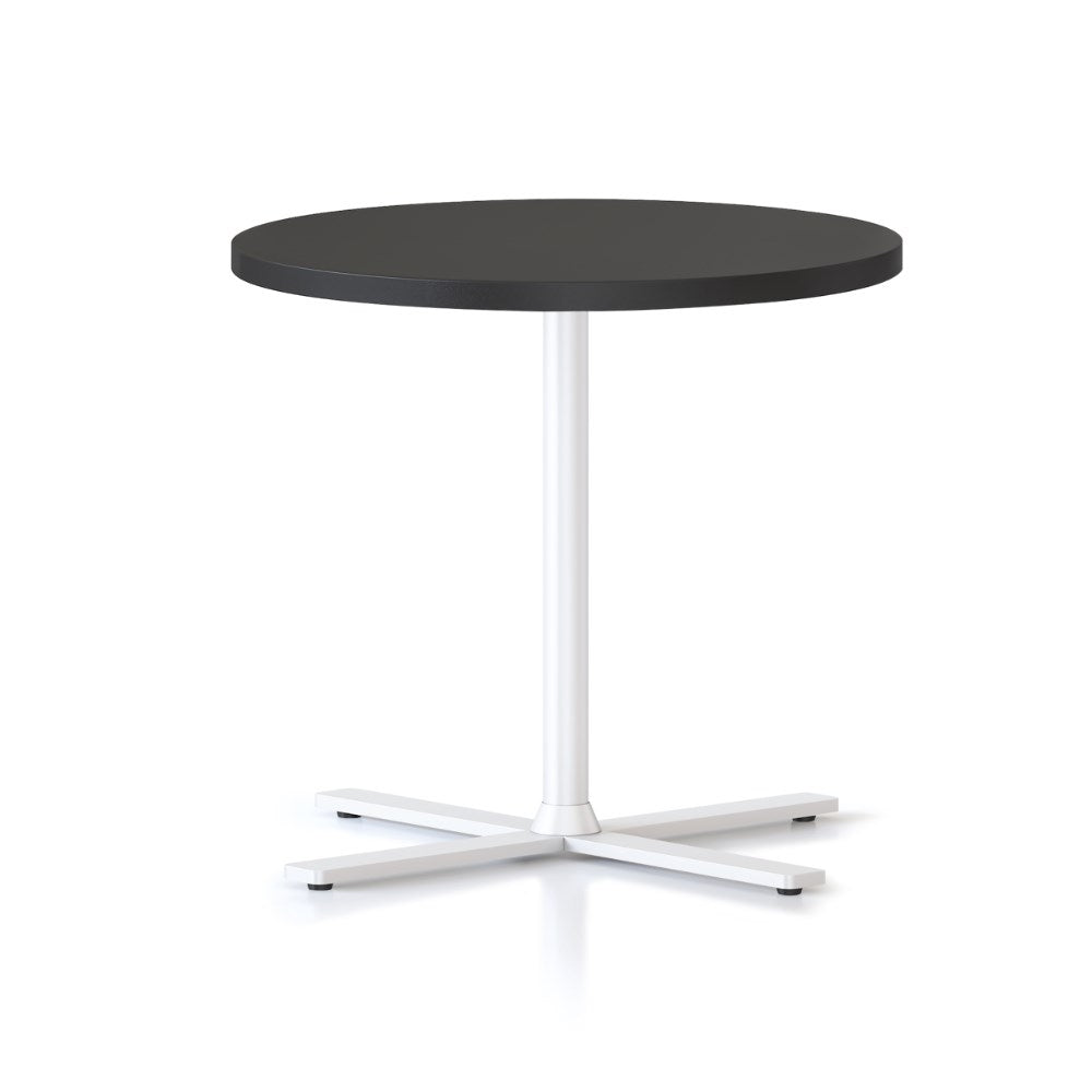 Kolo Round Side Table 500D x 457mmH 500 Diameter Black & White | Office Furniture Designs