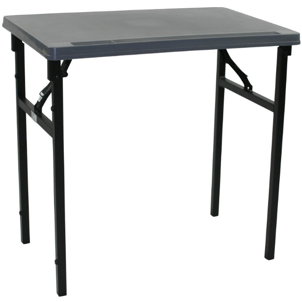 Lachlan Folding Utility Table 750W x 500D x 725mmH Grey Top Black Frame 750W x 500H Black & Grey | Office Furniture Designs