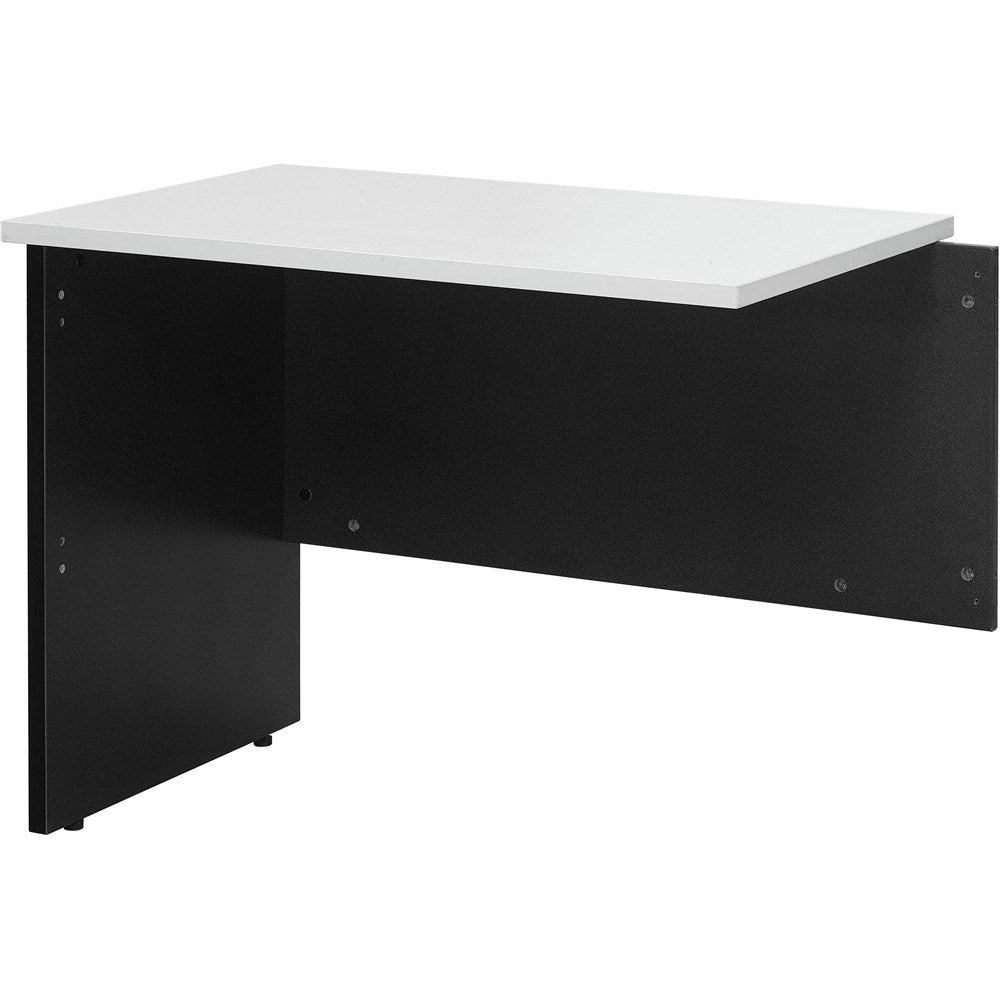 Logan Desk Return 1200W x 600H White & Ironstone | Office Furniture Designs