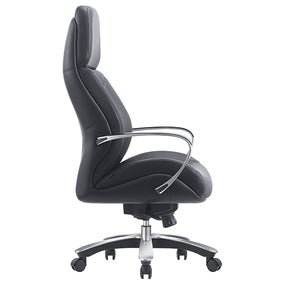 Magnum Executive Chair With Arms Black Leather High Back Black | Office Furniture Designs