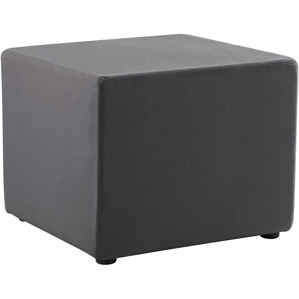 Mars Upholstered Ottoman Charcoal Square Charcoal | Office Furniture Designs