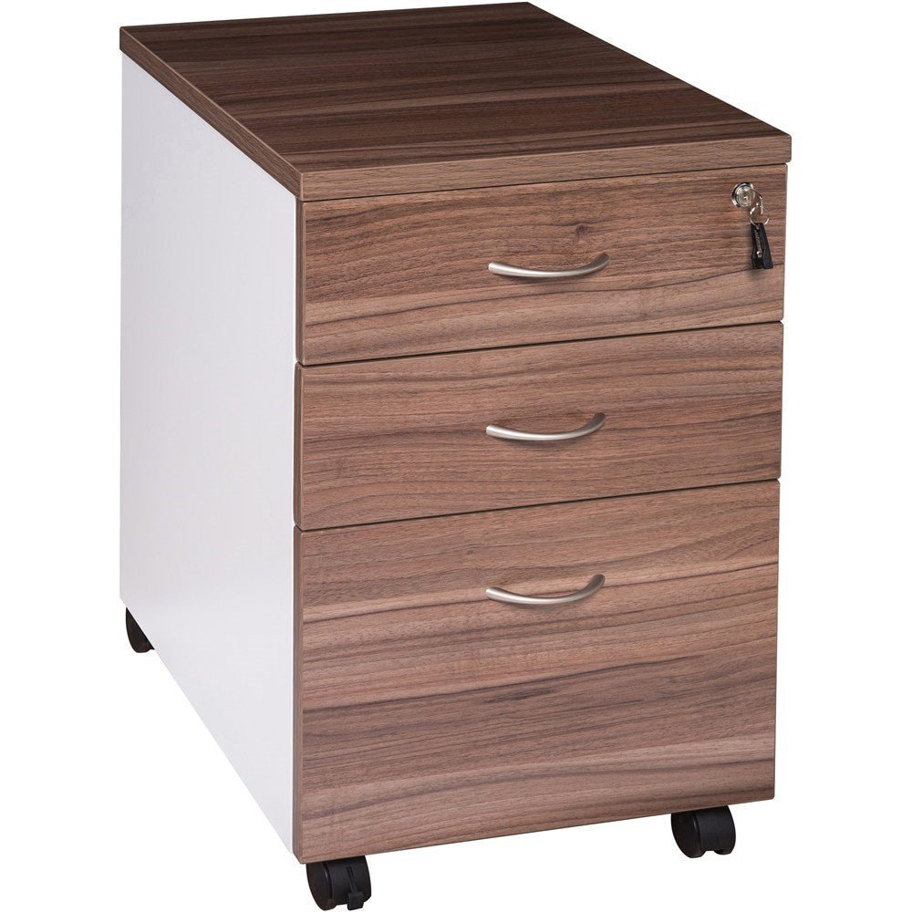 Mobile Pedestal 2 Drawer 1 File 468W x 510D x 685mmH Casnan And White 468W x 510D x 685H Casnan & White | Office Furniture Designs