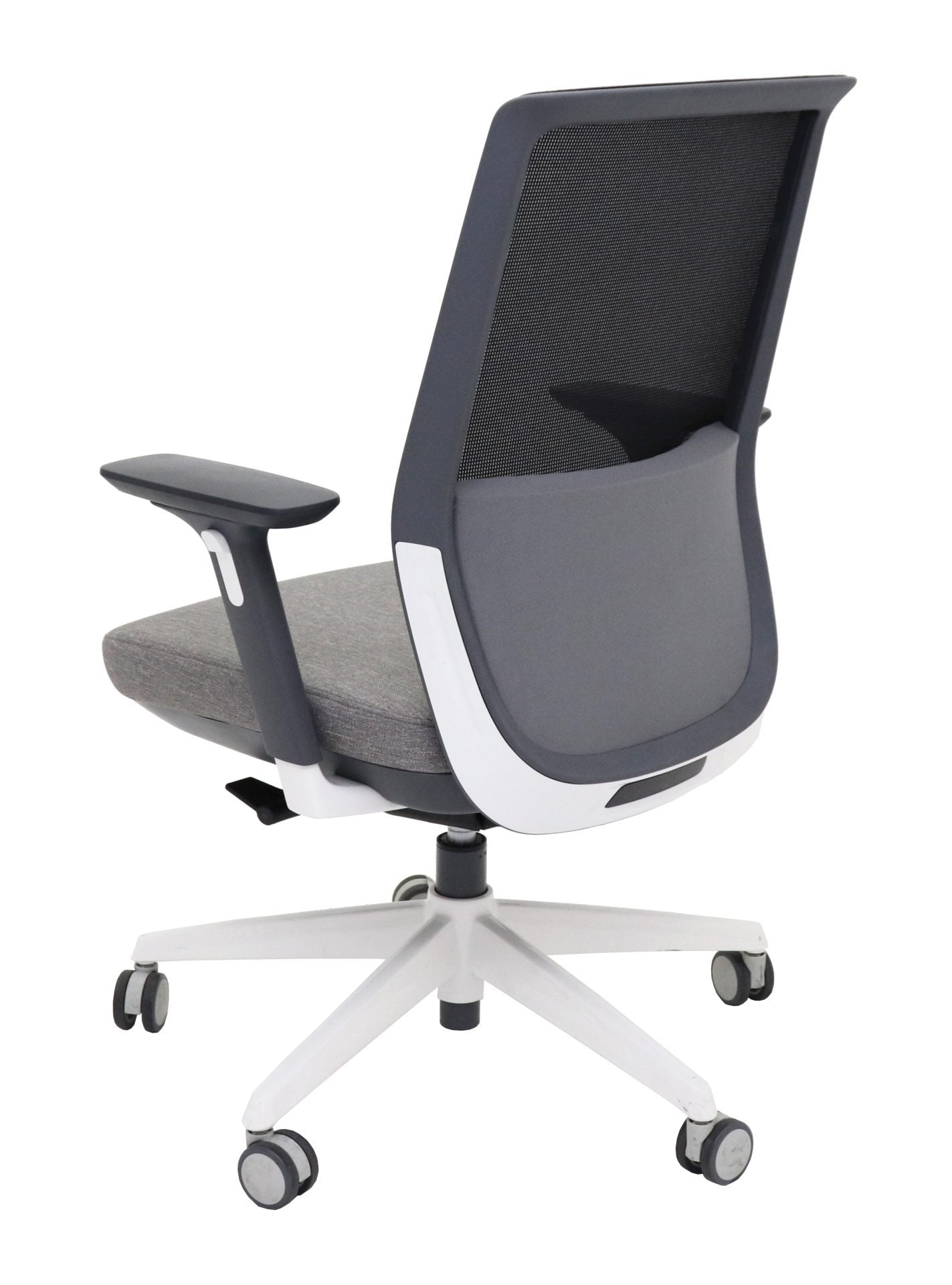 Move Mesh Medium Back Chair With Arms Grey Fabric Black Black & Light Grey | Office Furniture Designs