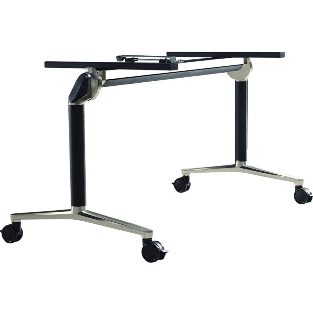 Nestor Folding Table Frame Only Suits Tops 1450 - 2400mmW 1450 - 2400 Black & Chrome | Office Furniture Designs