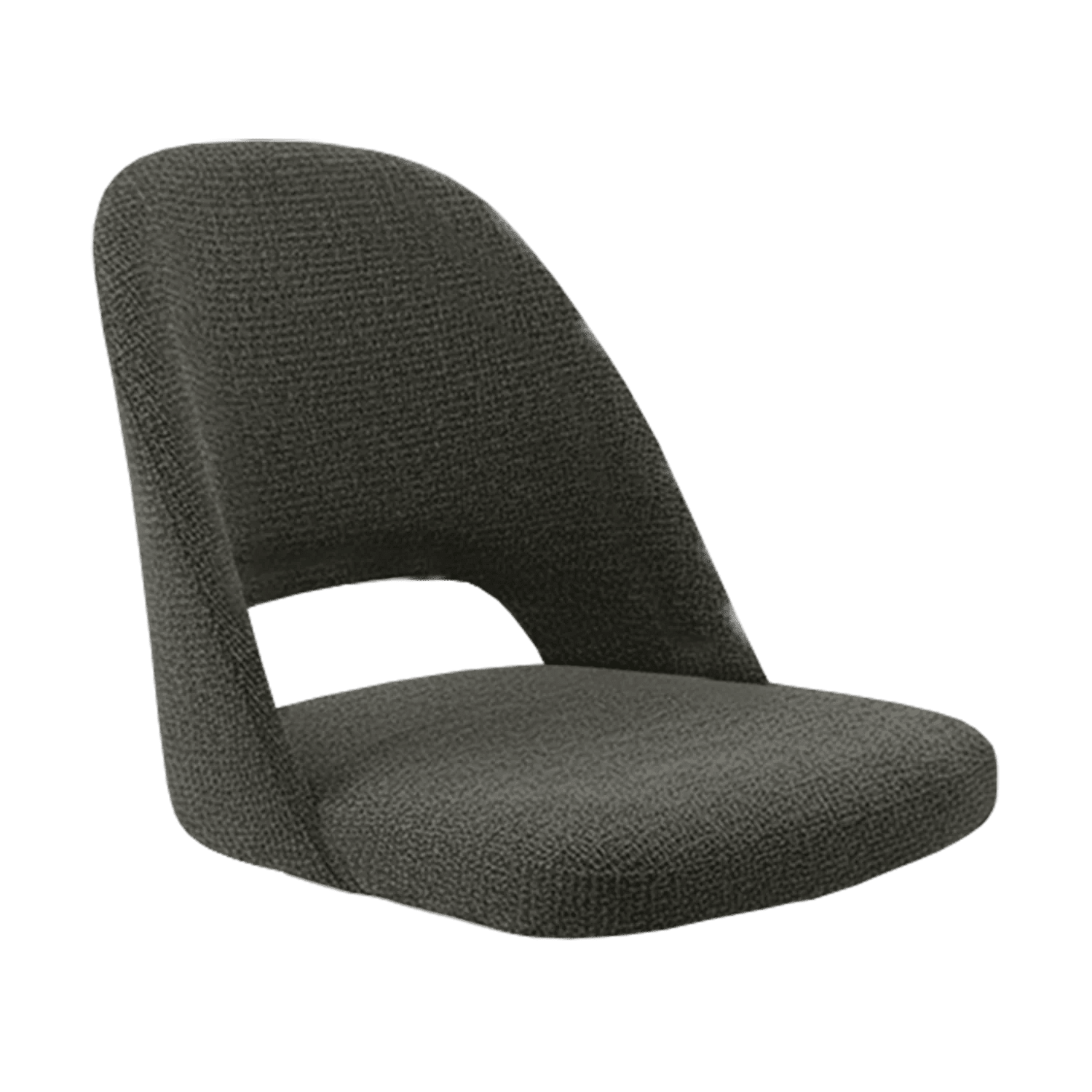 New Orleans Crescent Chair Shell Anthracite Fabric | Office Furniture Designs