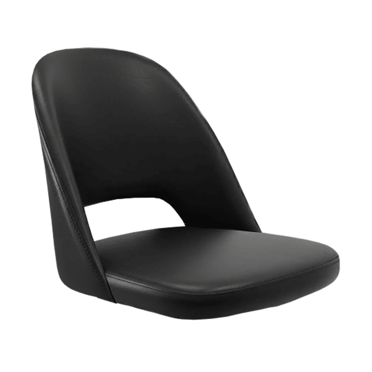 New Orleans Crescent Chair Shell Black Vinyl | Office Furniture Designs