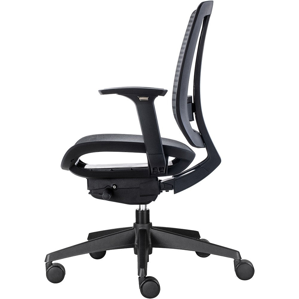 Oasis Chair Mesh Back and Seat With Arms Black black | Office Furniture Designs