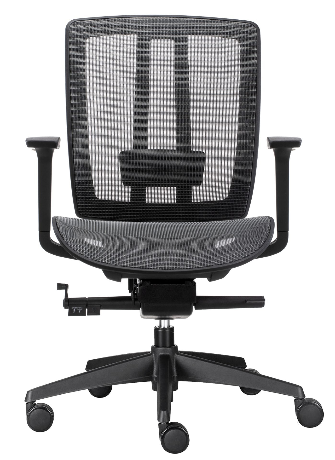 Oasis Chair Mesh Back and Seat With Arms Black black | Office Furniture Designs