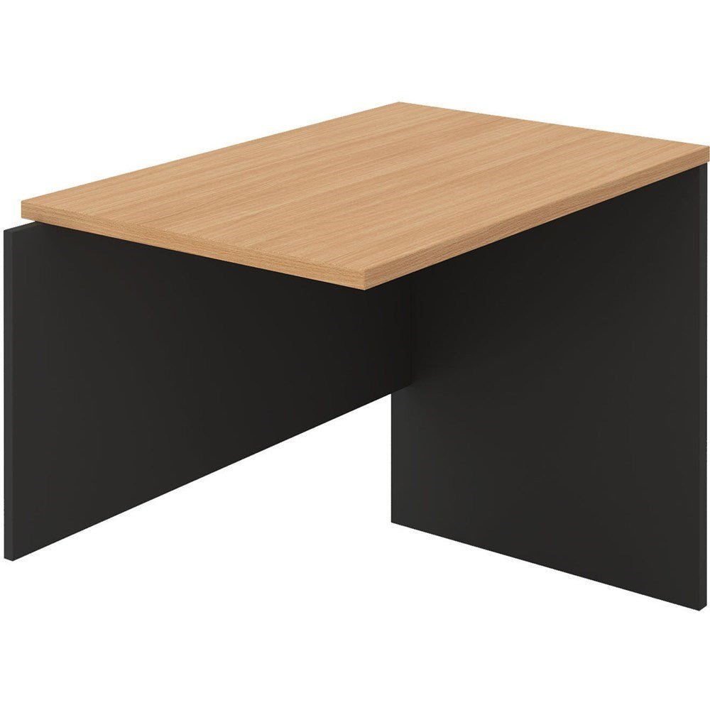 OM Desk Return 1200W x 600D x 720H Beech & Charcoal | Office Furniture Designs
