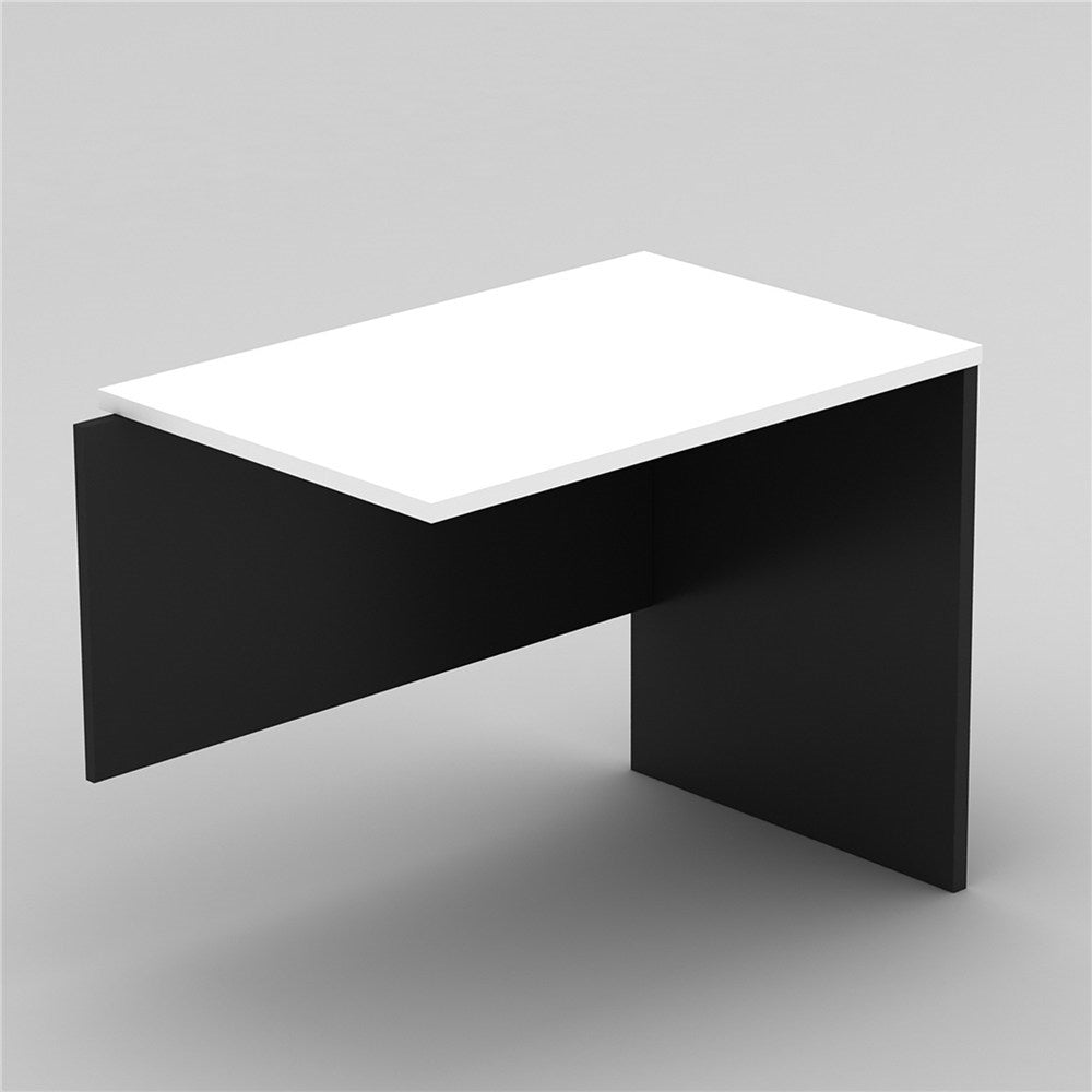 OM Desk Return 1200W x 600D x 720H White & Charcoal | Office Furniture Designs